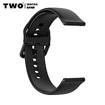 Ремінець S для Samsung 20 мм силіконовий Чорний, фото 3