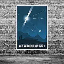 Плакат "Еліта, космічний корабель, Neutron Highway, Elite Dangerous", 60×43см, фото 3