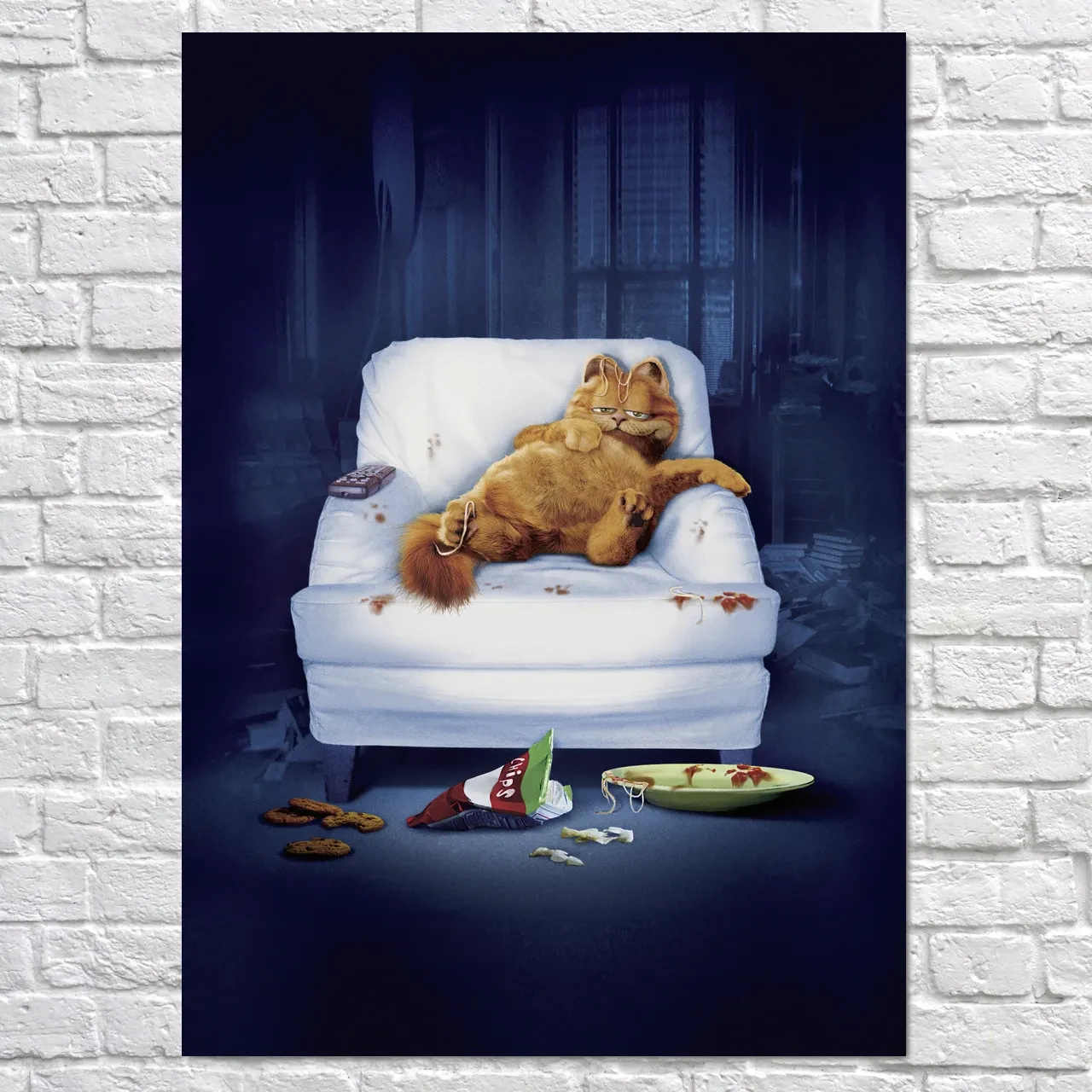 Плакат "Кіт Гарфілд у кріслі, Garfield (2004)", 60×43см