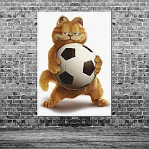 Плакат "Кіт Гарфілд із м'ячем, Garfield (2004)", 60×43см, фото 3