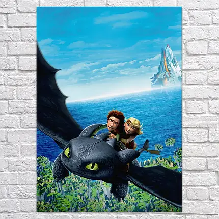 Плакат "Як приборкати дракона, How to Train Your Dragon", 60×43см, фото 2