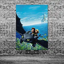 Плакат "Як приборкати дракона, How to Train Your Dragon", 60×43см, фото 3