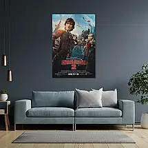 Плакат "Як приборкати дракона 2, How to Train Your Dragon", 60×41см, фото 3