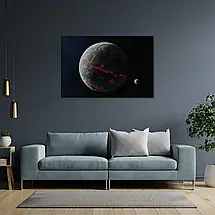Плакат "Розпечена планета і її супутник", 40×60см, фото 3
