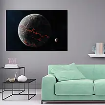Плакат "Розпечена планета і її супутник", 40×60см, фото 2