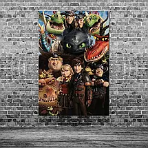 Плакат "Як приборкати дракона, How to Train Your Dragon", 60×41см, фото 3