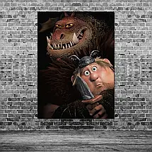 Плакат "Як приборкати дракона, How to Train Your Dragon", 60×43см, фото 3