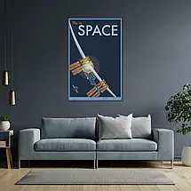 Плакат "Супутник на орбіті, Fly to Space", 60×39см, фото 3