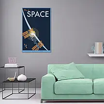 Плакат "Супутник на орбіті, Fly to Space", 60×39см, фото 2