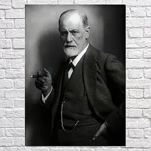 Плакат "Зигмунд Фрейд, Sigismund Freud", 60×43см