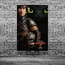 Плакат "Як приборкати дракона 2, How to Train Your Dragon", 60×41см, фото 3