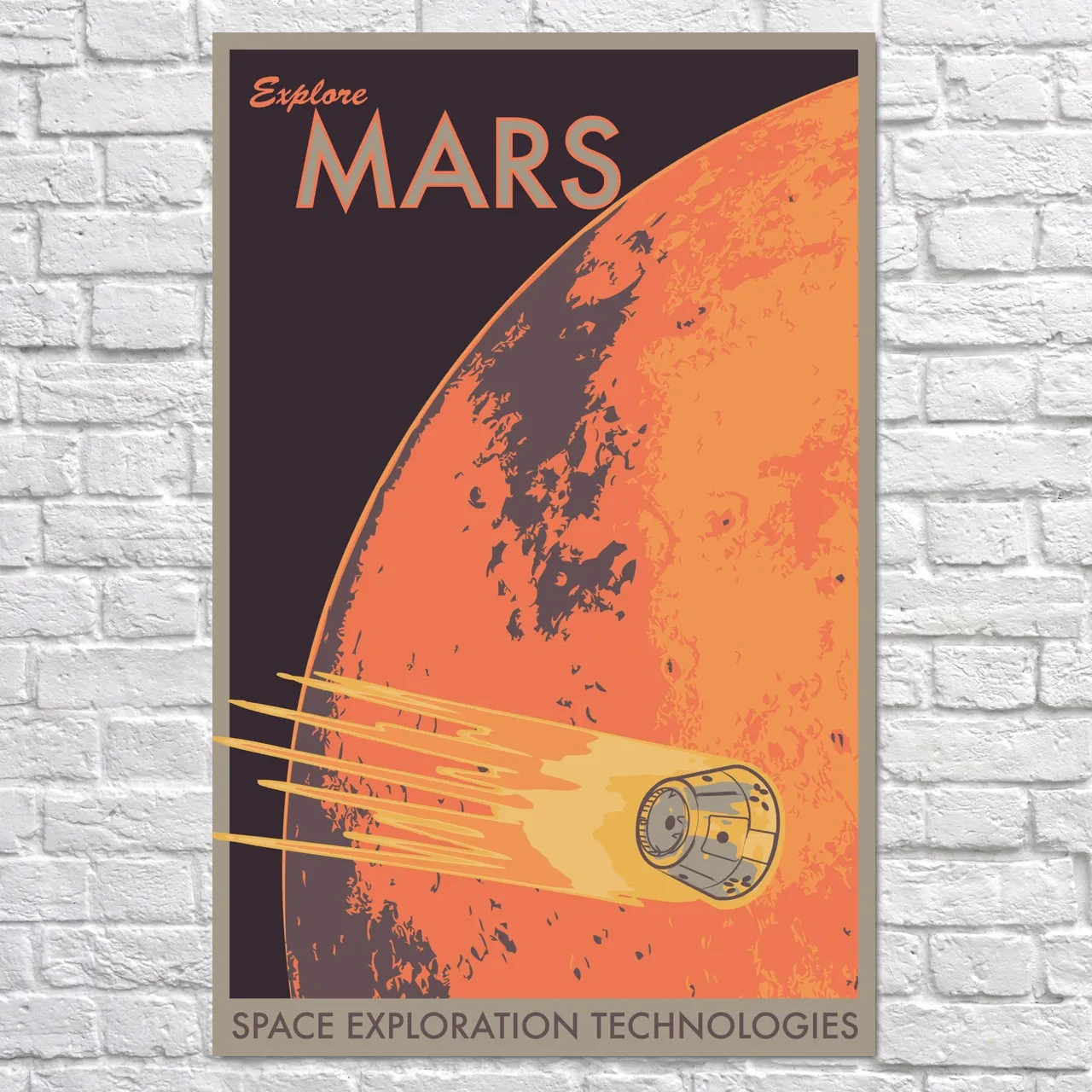 Плакат "Марс, Explore Mars", 60×39см
