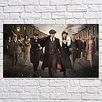 Плакат "Острые козырьки, главные персонажи, Peaky blinders", 34×60см