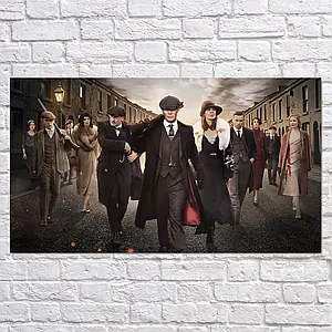 Плакат "Гострі картузи, головні персонажі, Peaky blinders", 34×60см