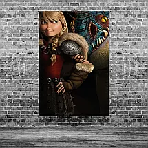 Плакат "Як приборкати дракона, How to Train Your Dragon", 60×41см, фото 3