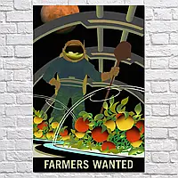 Плакат "Марс, Farmers Wanted", 60×40см