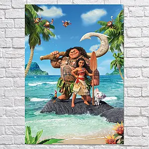 Плакат "Моана, головні персонажі, Moana", 60×43см