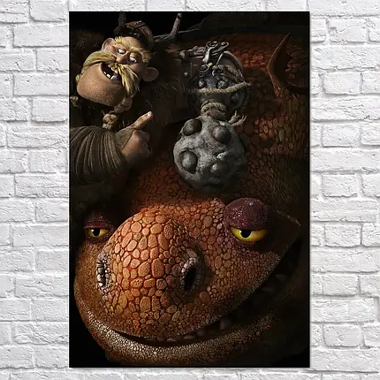 Плакат "Як приборкати дракона, How to Train Your Dragon", 60×41см, фото 2