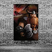 Плакат "Як приборкати дракона, How to Train Your Dragon", 60×41см, фото 3