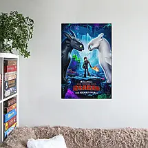 Плакат "Як приборкати дракона 3, Прихований світ, How to Train Your Dragon 3", 60×40см, фото 2