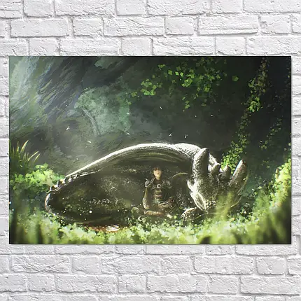 Плакат "Як приборкати дракона, How to Train Your Dragon", 40×60см, фото 2