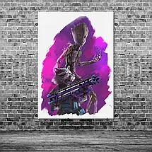 Плакат "Грут і Реактивний Єнот, Guardians of the Galaxy", 60×43см, фото 3