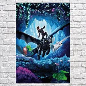 Плакат "Як приборкати дракона, How to Train Your Dragon", 60×40см