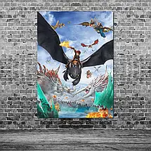 Плакат "Як приборкати дракона, How to Train Your Dragon", 60×43см, фото 3