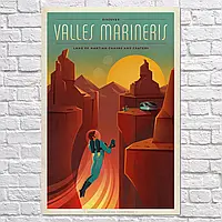 Картина на холсте "Марс, Discover Valles Marineris", 60×40см