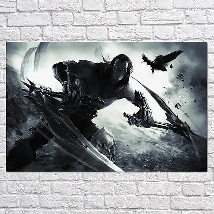 Плакат "Дарксайдерс Ⅱ, Darksiders 2, Dearh Lives", 39×60см, фото 2