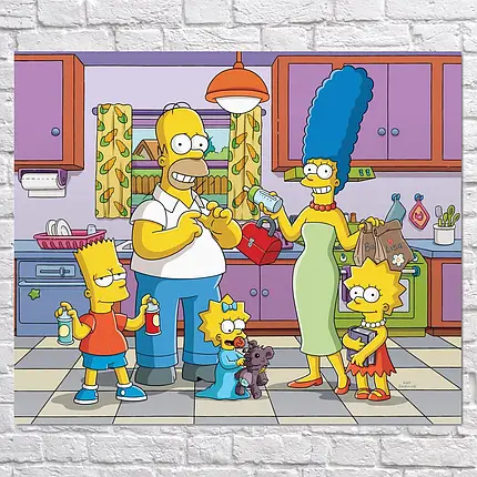 Плакат "Сімпсони, Simpsons", 50×60см, фото 2