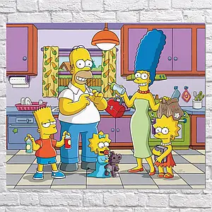 Плакат "Сімпсони, Simpsons", 50×60см