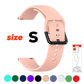 Ремінець S для Samsung 20 мм силіконовий Рожевий