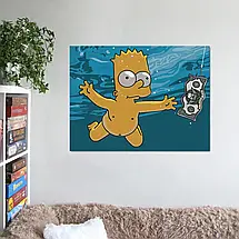 Плакат "Сімпсони, Нірвана, Simpsons, Nirvana, Nevermind", 45×60см, фото 2