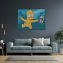 Плакат "Сімпсони, Нірвана, Simpsons, Nirvana, Nevermind", 45×60см, фото 3