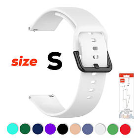 Ремінець S для Samsung 20 мм силіконовий Білий