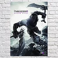 Плакат "Дарксайдерс, Поборники тьмы : Смерть живёт, Darksiders 2, Dearh Lives", 106×73см