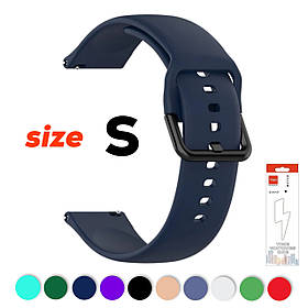 Ремінець S для Samsung 20 мм силіконовий Темно синій