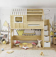 Двоярусне ліжко будиночок ИНСТ 7182