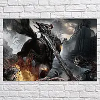 Плакат "Дарксайдерс, Смерть на коне, Darksiders", 60×90см