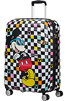 Детский средний пластиковый чемодан American Tourister Mickey Check Disney