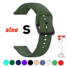 Ремінець S для Samsung 20 мм силіконовий Хакі