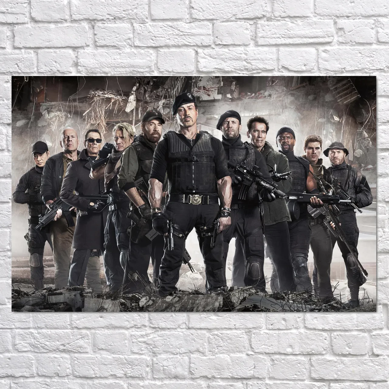 Плакат "Нестримні. персонажі фільму, The Expendables", 60×39см