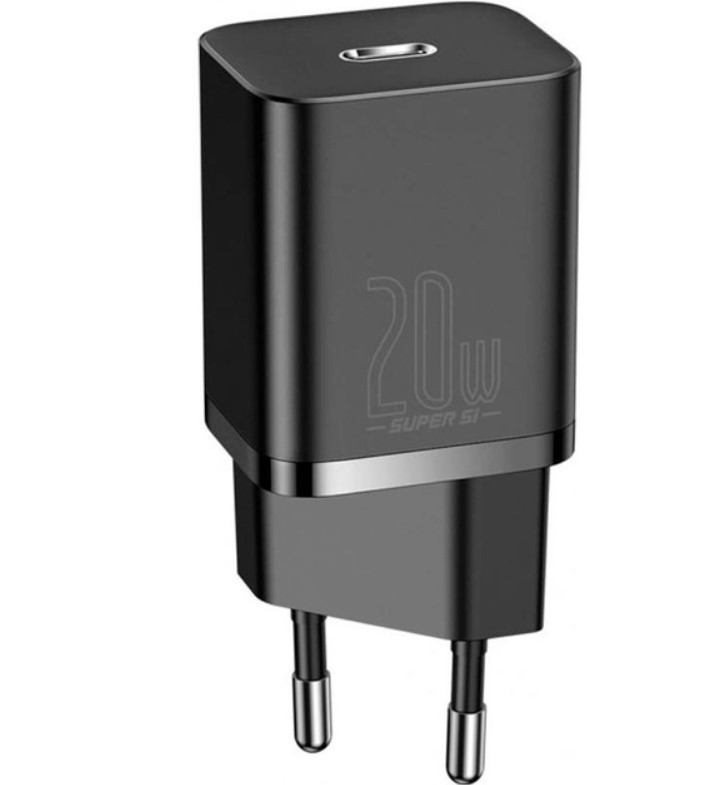 Адаптер мережевий BASEUS CCSUP-B01 Type-C, QC, 3A, чорний, фото 1