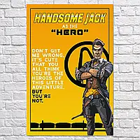 Плакат "Handsome Jack, Borderlands, BL2", 60×40см