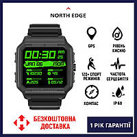 (ОРИГИНАЛ) Смарт часы North Edge Alpha Pro с GPS, часы с компасом и пульсометром, спортивные смарт часы