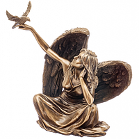 Статуетка Ангел із птахом 14 см VERONESE