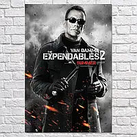 Плакат "Неудержимые 2, Жан-Клод Ван Дамм, The Expendables 2 (2012)", 41×60см