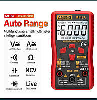 Мультиметр ANENG M118A вимірювання напруги, струму, опору, ємності. Має захист від перевантаження.