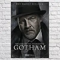 Плакат "Готэм, Харви Баллок, Gotham", 60×41см